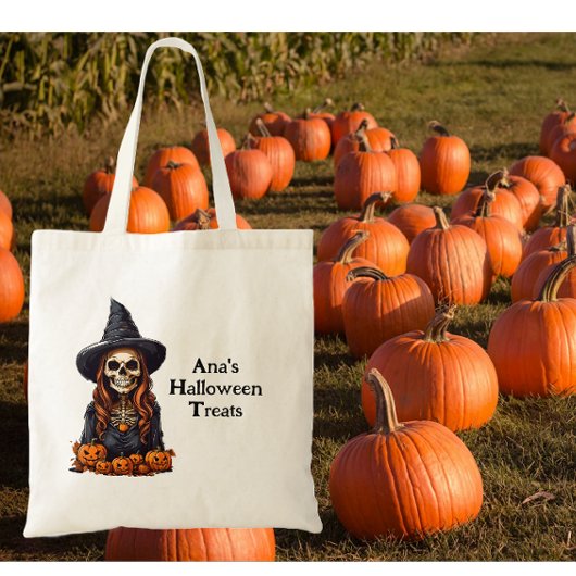 目が中空の魔女の骨格 トートバッグ