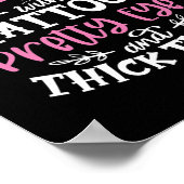 目が刺青で厚いかわいらしママ ポスター (角)