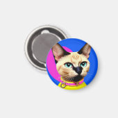 目が印象的な猫 マグネット (正面/裏面)