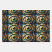 目が可愛おもしろいい ラッピングペーパーシート (正面3)