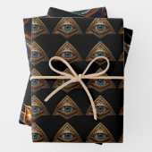 目が可愛おもしろいい ラッピングペーパーシート (インサイチュ)