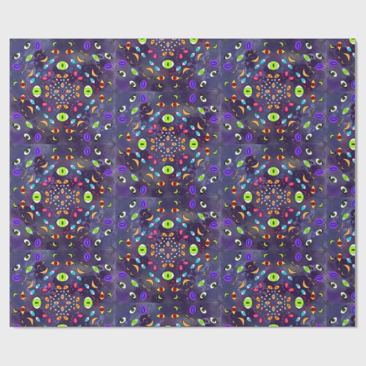 目が多過ぎる ラッピングペーパー (フラット)