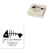 目が大きい魚の骨 ラバースタンプ (押印)