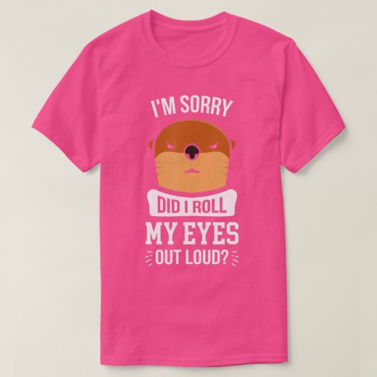 目が大きく転がてごめんなさい Tシャツ (デザイン正面)