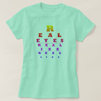 目が実在嘘のTシャツに気づく Tシャツ