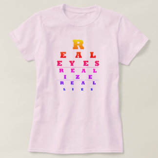 目が実在嘘のTシャツに気づく Tシャツ