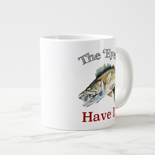 目が持ってる。....ワレエス ジャンボコーヒーマグカップ (正面右)