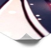 目が星空の子魅力的猫 ポスター (角)