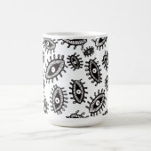 目が白い コーヒーマグカップ (中央)