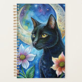 目が目立つ黒猫 プランナー手帳 (正面)