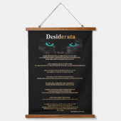 目が緑の黒猫 吊り下げ型タペストリー (正面)