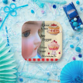 目が胃より大きい7"紙プレート ペーパープレート (パーティー)