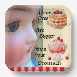 目が胃より大きい9"紙プレート ペーパープレート