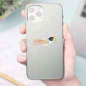 目が見えないかわいいデザイン シール (スマートフォン)