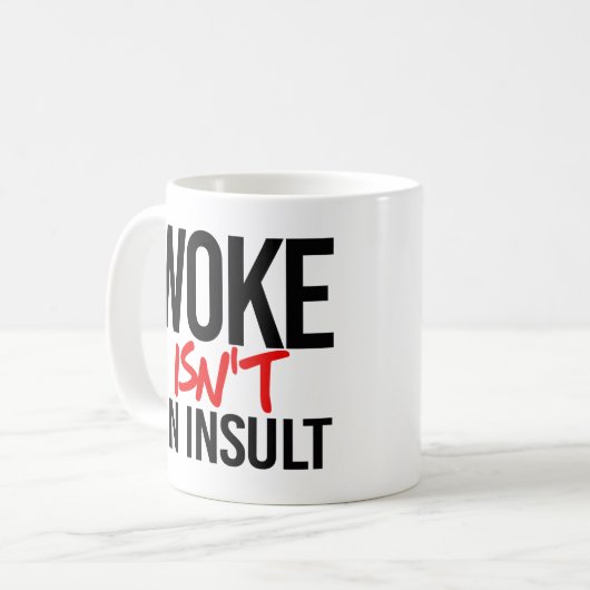 目が覚めたのは侮辱ではない コーヒーマグカップ (正面左)