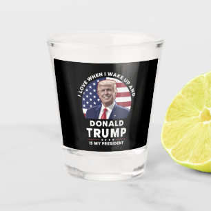 目が覚めたらドナルド・トランプが大統領だったらいいな ショットグラス