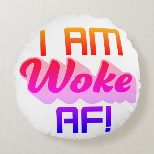 目が覚めた！ ラウンドクッション (正面)