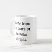 目が覚めていないシープル・コーヒーマグの涙から作られる コーヒーマグカップ (正面左)