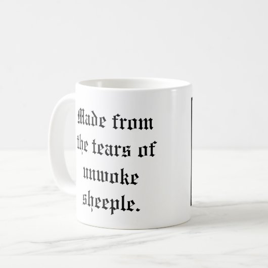 目が覚めていないシープル・コーヒーマグの涙から作られる コーヒーマグカップ (正面左)