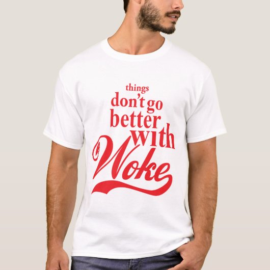 目が覚めると事が運ばない Tシャツ (正面)