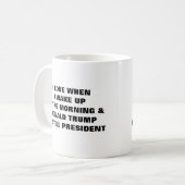 目が覚めるのが好きだ コーヒーマグカップ (正面左)