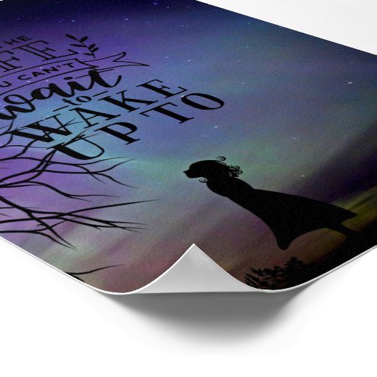 目が覚めるのを待てない人生を作る ポスター (角)