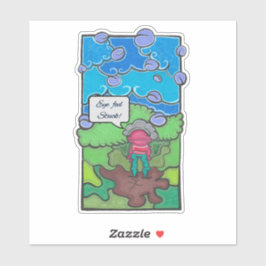 目が詰感じまった シール