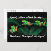 目が赤いアマガエルは感謝していしています! ポストカード (正面/裏面)