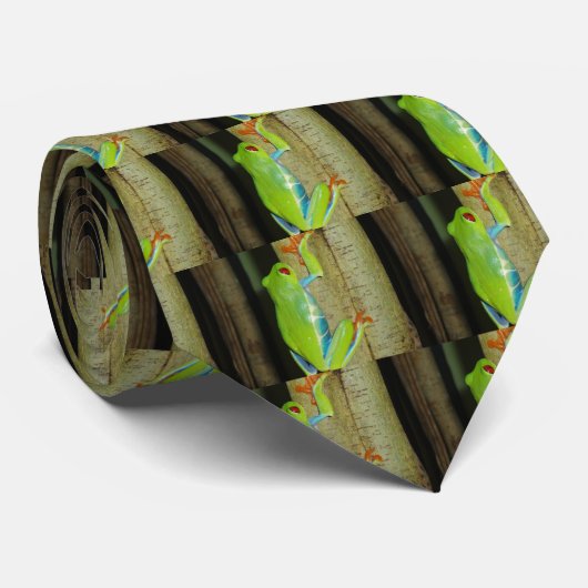 目が赤いアマガエル ネクタイ (ロール)