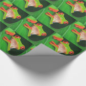 目が赤いアマガエル ラッピングペーパー (角)