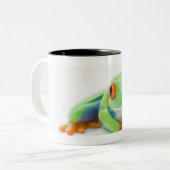 目が赤いアマガエル(Agalychnis Callidryas) 2 ツートーンマグカップ (正面左)