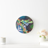 目が赤いカエルの時計 ラウンド壁時計 (ホーム)