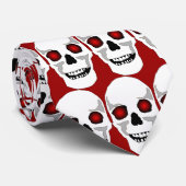 目が赤いスカルのタイ ネクタイ (ロール)