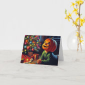 目が輝く カード (黄色い花)