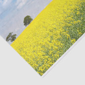 目が農場を見ることができる黄色の花畑 薄葉紙 (詳細)