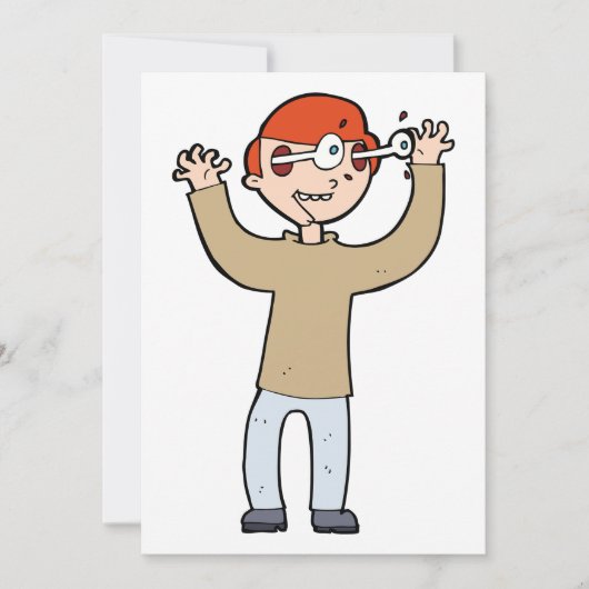 目が飛び出す 招待状 (正面)