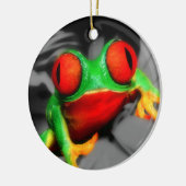 目が飛び出たカエル セラミックオーナメント (左)