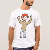 目が飛び出るキャラクター Tシャツ (正面)
