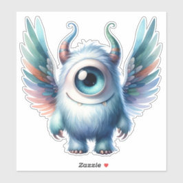 目が1個のモンスター透明ステッカー シール