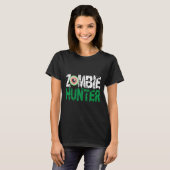 目がHunかわいいゾンビハンターハロウィンシャツ Tシャツ (正面フル)