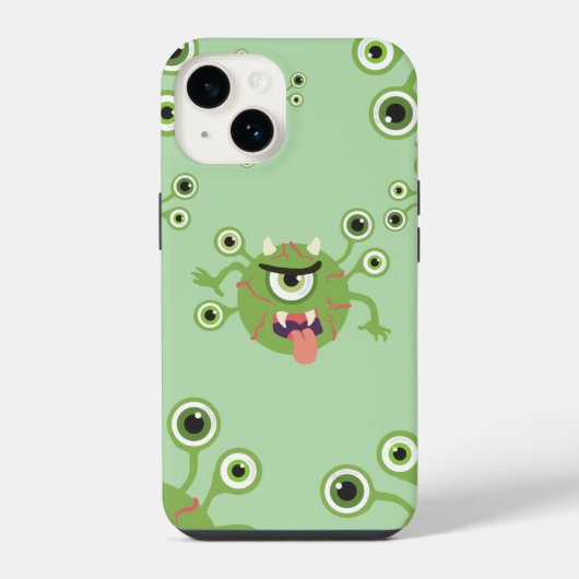 目つきの悪いトロル iPhoneケース (裏面)