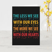 目で見る目が少ない – 盲目点字 カード (黄色い花)