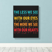 目で見る目が少ない – 盲目点字 キャンバスプリント (インサイチュ (ウッドフロア))