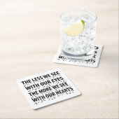 目で見る目が少ない – 盲目点字 スクエアペーパーコースター (インサイチュ)