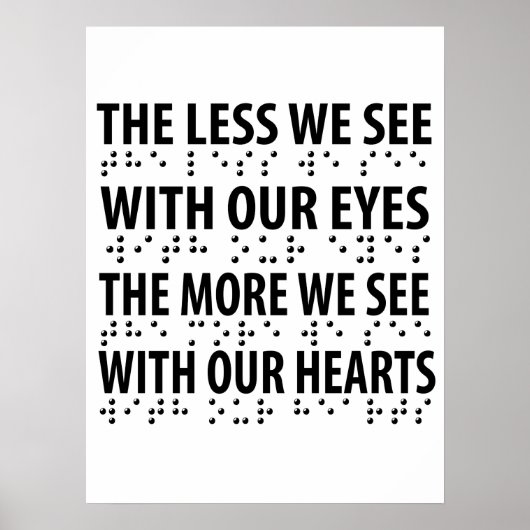 目で見る目が少ない – 盲目点字 ポスター (正面)