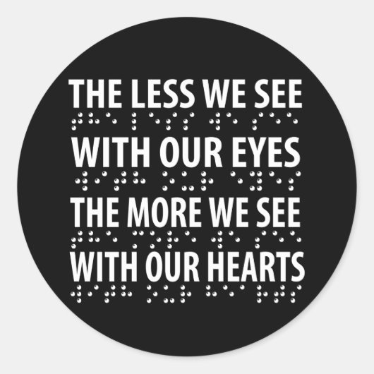 目で見る目が少ない – 盲目点字 ラウンドシール (正面)