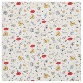 目と唇とハート ファブリック (見本)