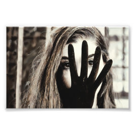 目と手 フォトプリント           