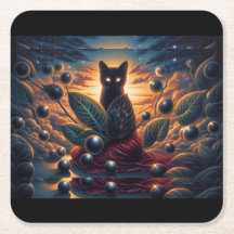 目と星白熱［赤熱］光を放つ付き超現実的な宇宙猫