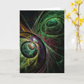 目と目の抽象芸術アートグリーティングカード カード (黄色い花)